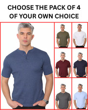 Mens Henley T-shirt Plain