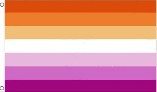 Lesbian flag 3 - x, sunset