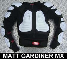 STERN MOTOCROSS MX BIKE BODY ARMOUR BIONIC II SUIT JACKET WHITE ce approved