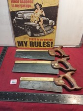 3 Vintage Brass Backed Tennon