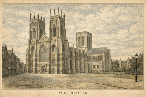 Engraving style print of - a4,