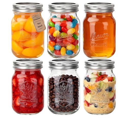 Premium mason jars pack - premium, (6