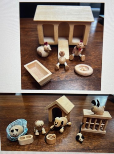 Elc wooden dolls - house, set
