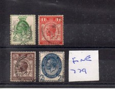 GB - George V (779) 1929 Postal Union Congress - PUC - low values - fine cancels