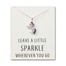 Crystal Unicorn Quote Necklace