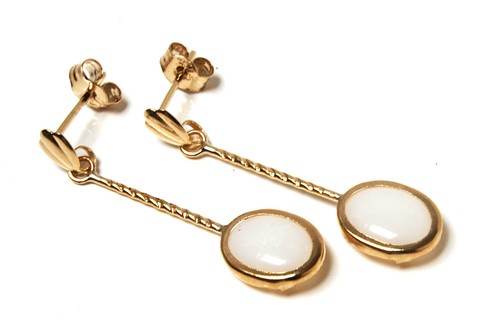 9ct gold opal - opal, drop