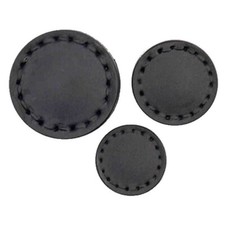 BLACK LEATHER LOOK SHANK