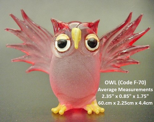 Beautiful glass owl ornament - glass,