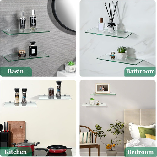 Bathroom glass shelf - bathroom,