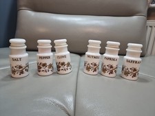 Vintage Spice Jars With Lids