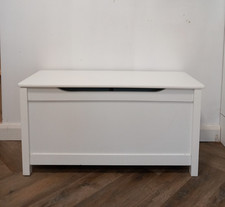 White MDF Wooden Ottoman Storage Toy Blanket Box Chest COLLECT NORTHAMPTON