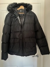 Defend London Fosset Puffer Jacket Mens XL With Fur Collar