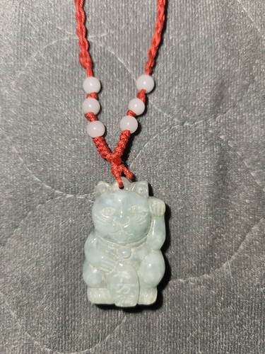 Jade lucky cat - , with