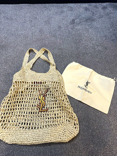 Saint laurent raffia crochet - saint,