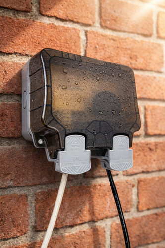Waterproof outdoor 13a - outdoor, 2gang