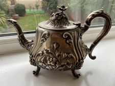 Ornate Antique ELKINGTON & CO 1903 Silver-Plated Teapot Hallmarked A2374-5
