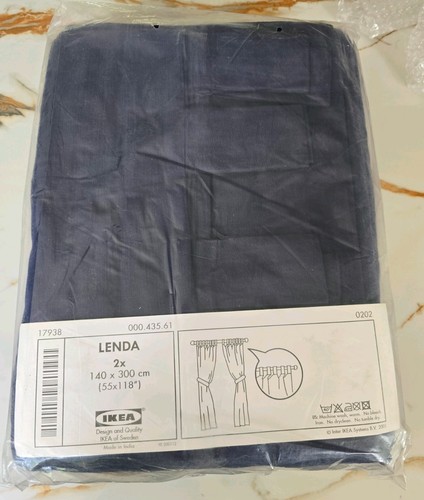 Ikea lenda blue curtains 140 - ikea,