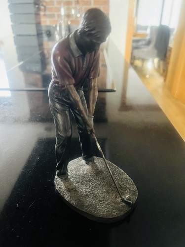 Vintage bronze effect golfer - effect,