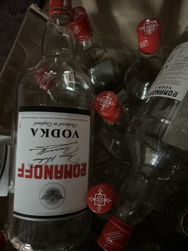 Romanoff vodka empty - x,