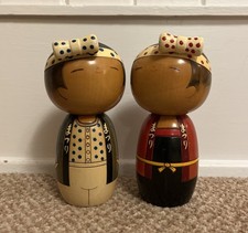 Kokeshi Doll Pair Vintage