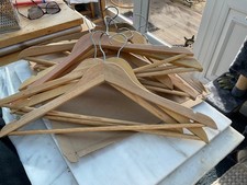 10 Wooden Coat Hangers Adults Clothing Clothes Wood