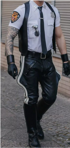 Men genuine leather breeches - genuine,