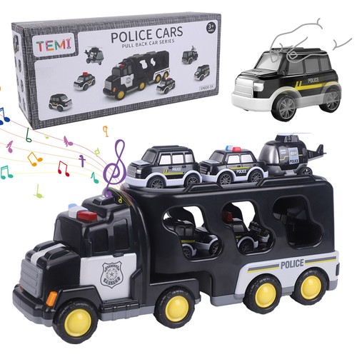 Truck kids police - in,