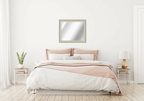 Mirror large antique silver - large,