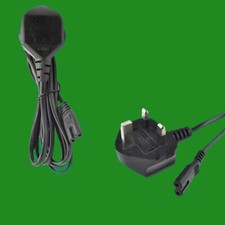 Maplin 2m Black Power Lead / Mains Cable Figure of 8 IEC C7 Connector 3 Pin Plug
