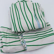 John Lewis Double Reverse Duvet Cover Set Green & Blue Strips