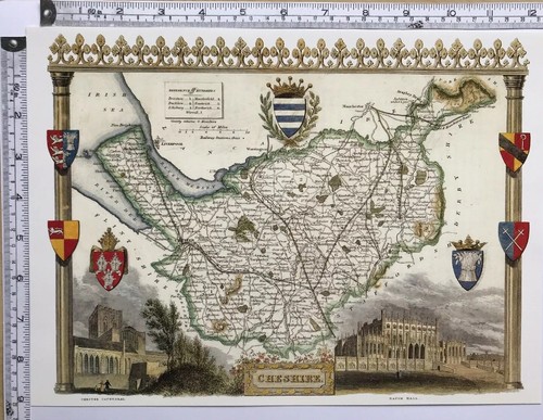 Old antique picture - picture, map