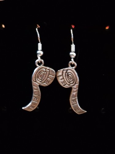 Tibetan silver theme earrings