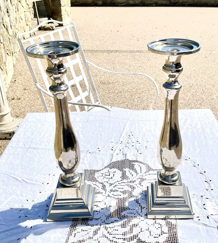 Pair silver colour chrome - pair,
