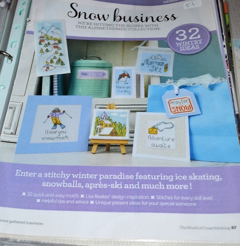 Cross stitch chart snow - cross,
