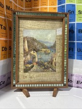 Vintage Large Fire Screen Carved Wooden Frame With Foot Stand Baldurs gate