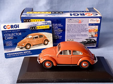 CORGI VANGUARDS 1:43 VOLKSWAGEN BEETLE, CORAL OVAL REAR WINDOW SALOON - VA01207.