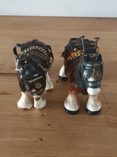 Pair vintage ceramic shire - vintage,