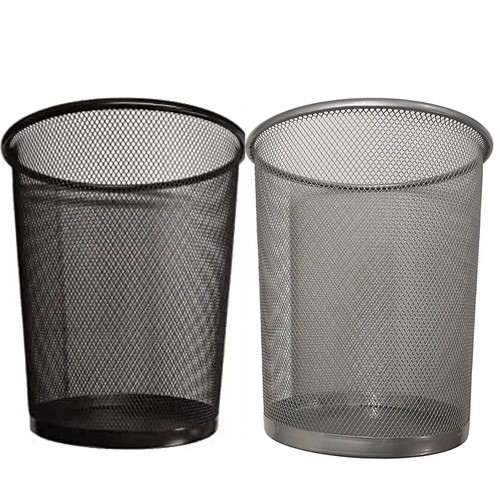 Circular mesh wastebasket - circular,