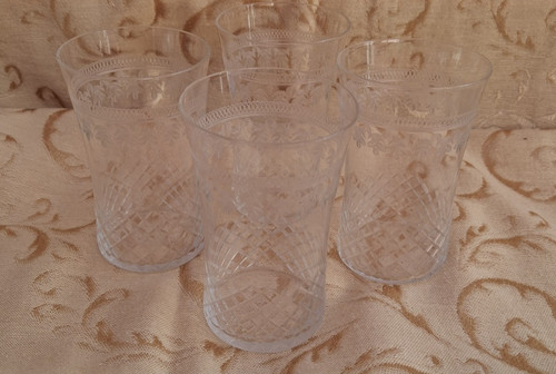 Vintage fine glass - , tumblers