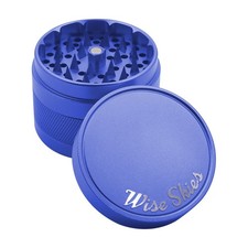 Blue Ziggy Metal 4-Part Grinder With Mesh and Pick For Herb Tobacco Crushing