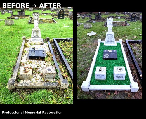 Headstone renovation service - headstone,