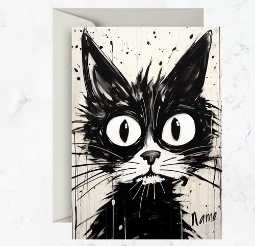 Personalised black and white - black,