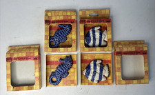 Vintage B&Q Bathroom Wall Tile Decor - New Old Stock - Fish - Seahorse