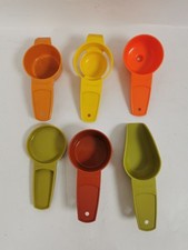 Vintage Retro Tupperware Spoon Bundle X6 Egg Seperator, Scoop, Tea Strainer