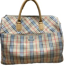  BURBERRY BLUE LABEL CLEAN Nova Check Holdall/Travel /Tote Bag LEATHER STRAPS  