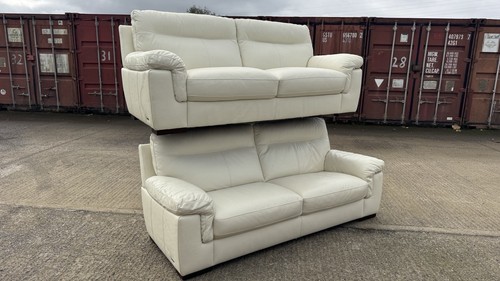 Italian leather sofa - leather,