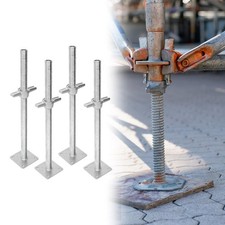 4 Pieces Scaffolding Leveling Jacks Adjustable 30cm for Maintenance Scaffold