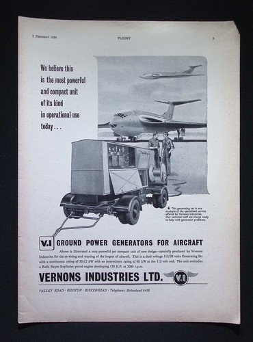 Original 1954 advert - 1954, vernons