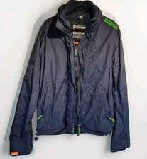 Superdry Windcheater Jacket Double Black Label Size XL Extra Large Black Coat