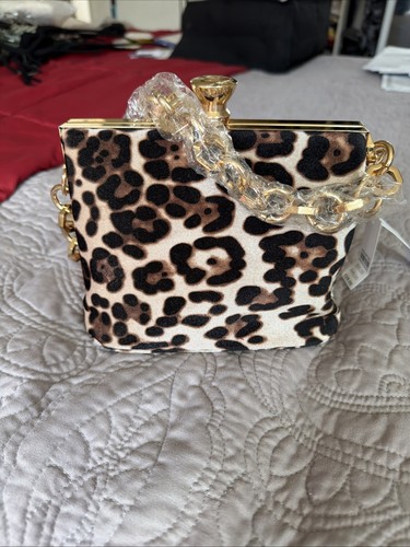 Leopard print purse - leopard, with